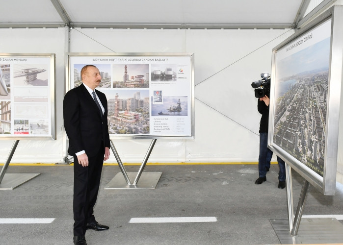 Bakı Ağ Şəhərdə bir sıra infrastruktur obyektlərinin inşası tamamlanıb, Prezident görülən işlərlə tanış olub<font color='red'> - YENİLƏNİB</font><font color=red> - FOTOLAR</font>