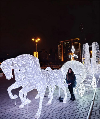 Leyla Əliyeva paytaxtda Yeni il hazırlıqları ilə bağlı paylaşım edib<font color=red> - FOTOLAR</font>
