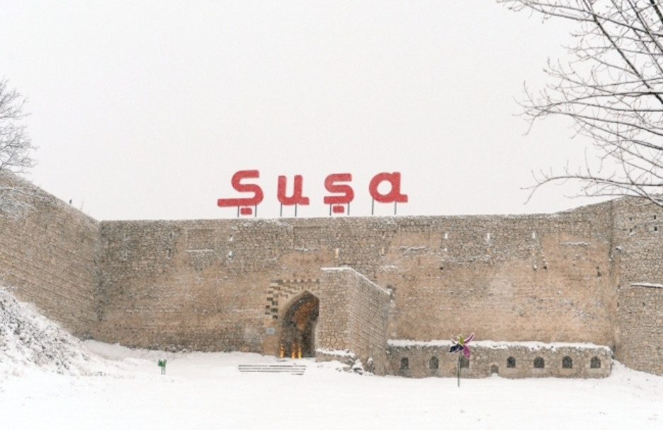 Şuşaya 10 santimetr qar yağıb<font color=red> - FOTOLAR</font>