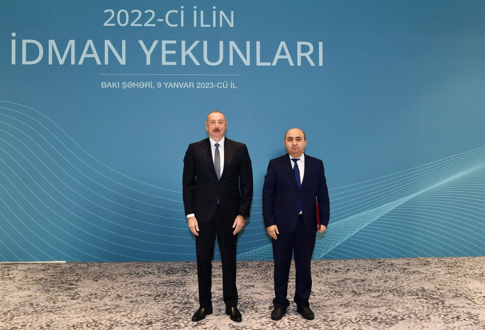 <span style='color:red'>Prezident İlham Əliyev ötən ilin idman yekunlarına həsr olunmuş mərasimdə iştirak edib<font color='red'> - YENİLƏNİB</font><font color=red> - FOTOLAR</font></span>