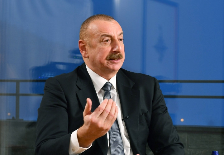 <strong>Prezident İlham Əliyev Davosda Çinin CGTN televiziya kanalına müsahibə verib<font color=red> - FOTOLAR</font></strong>