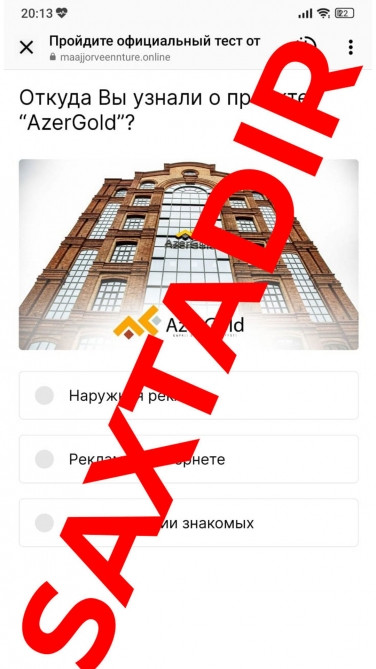 “AzerGold”: Adımızdan saxta reklam kampaniyaları təşkil olunaraq fişinq hücumları həyata keçirilir<font color=red> - FOTOLAR</font>