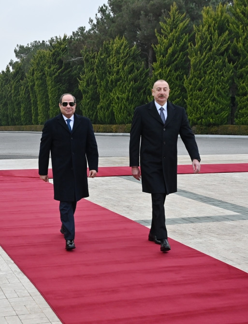 Misir Prezidenti Əbdülfəttah Əs-Sisinin rəsmi qarşılanma mərasimi olub<font color=red> - FOTOLAR</font>