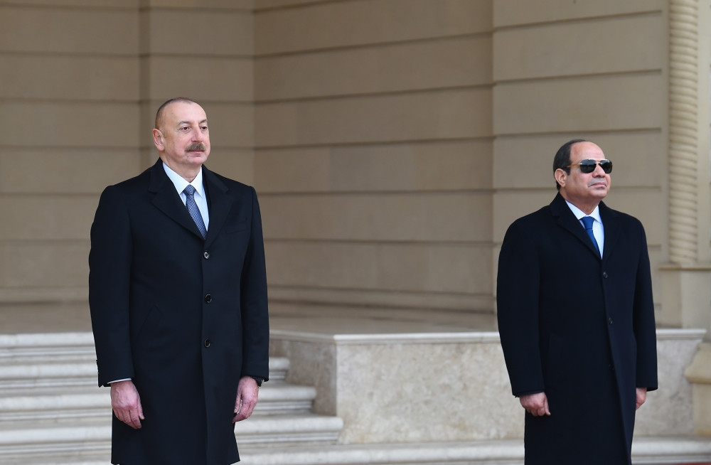 Misir Prezidenti Əbdülfəttah Əs-Sisinin rəsmi qarşılanma mərasimi olub<font color=red> - FOTOLAR</font>