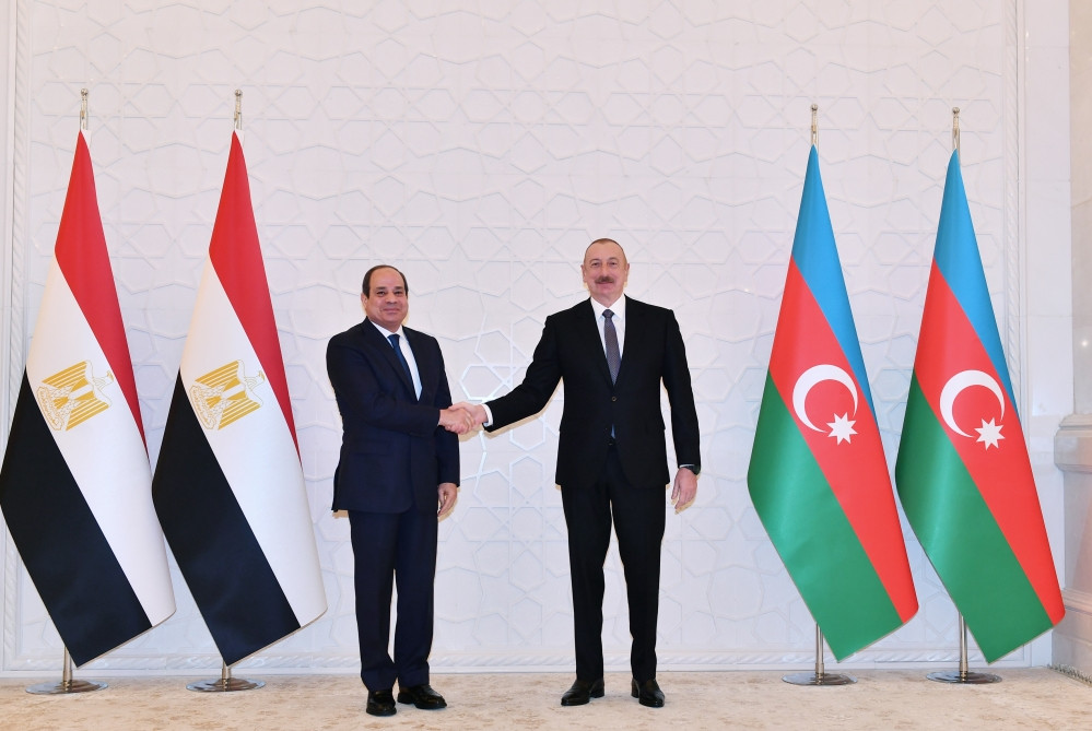 Misir Prezidenti Əbdülfəttah Əs-Sisinin rəsmi qarşılanma mərasimi olub<font color=red> - FOTOLAR</font>