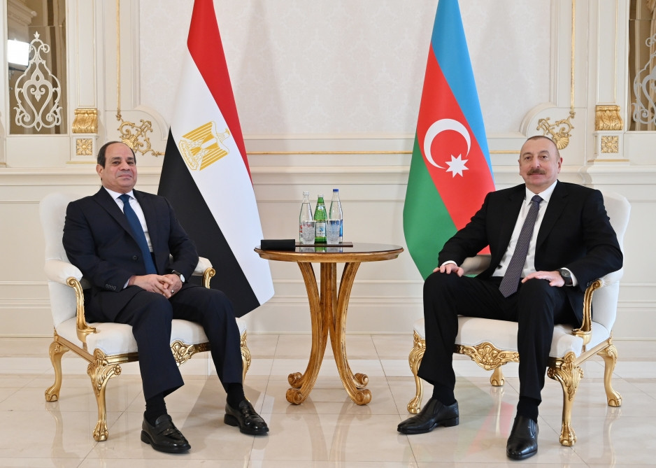 Azərbaycan və Misir prezidentlərinin təkbətək görüşü olub<font color=red> - FOTOLAR</font>
