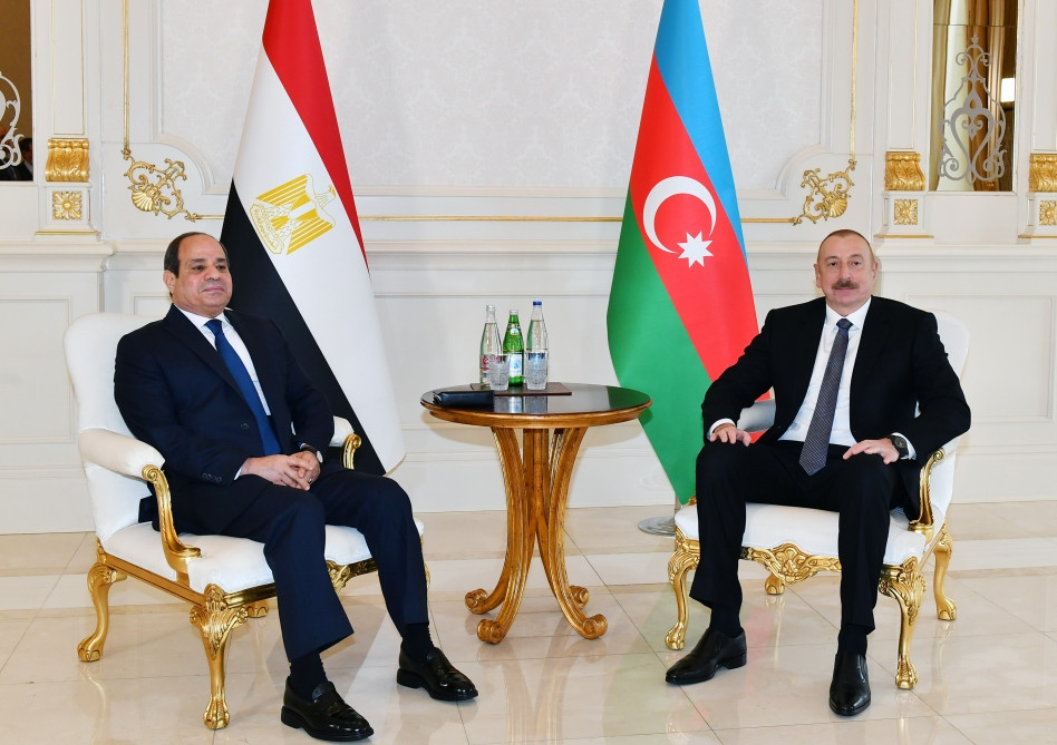 Azərbaycan və Misir prezidentlərinin təkbətək görüşü olub<font color=red> - FOTOLAR</font>