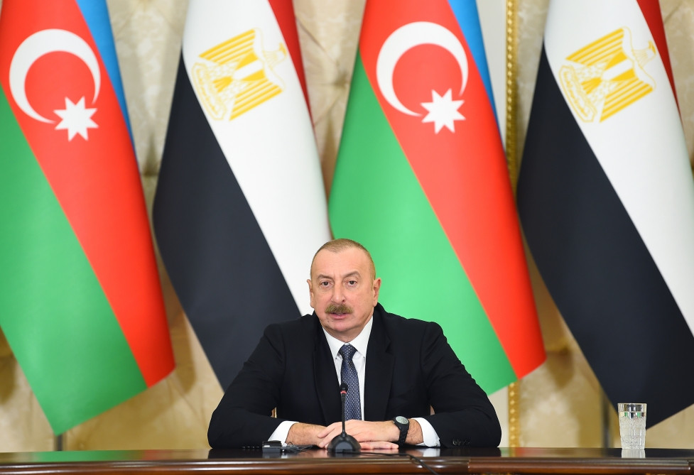 Azərbaycan və Misir prezidentləri mətbuata bəyanatlarla çıxış ediblər<font color='red'> - YENİLƏNİB</font><font color=red> - FOTOLAR</font>