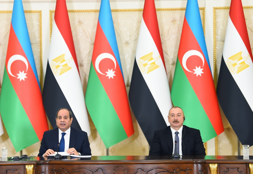 Azərbaycan və Misir prezidentləri mətbuata bəyanatlarla çıxış ediblər<font color='red'> - YENİLƏNİB</font><font color=red> - FOTOLAR</font>