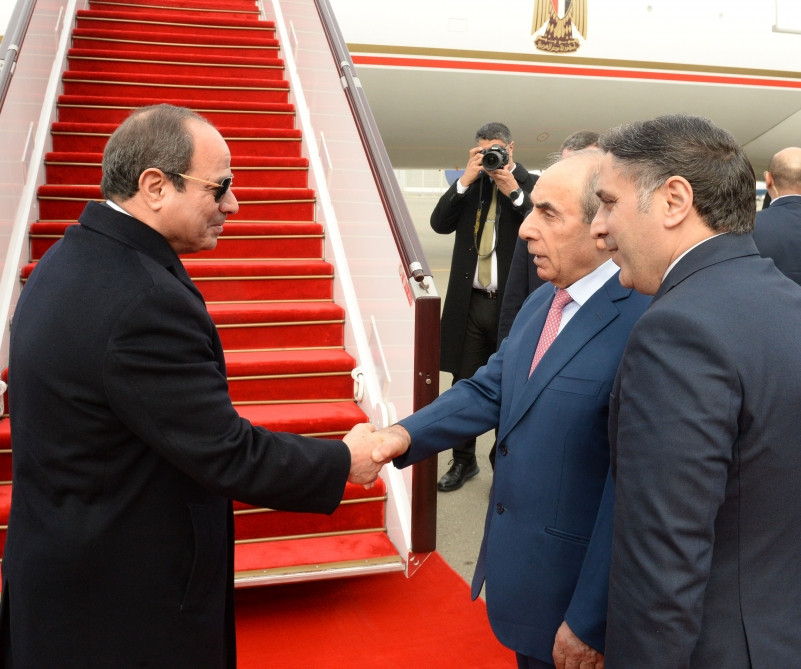 Misir Prezidenti Əbdülfəttah Əs-Sisinin Azərbaycana səfəri başa çatıb<font color=red> - FOTOLAR</font>