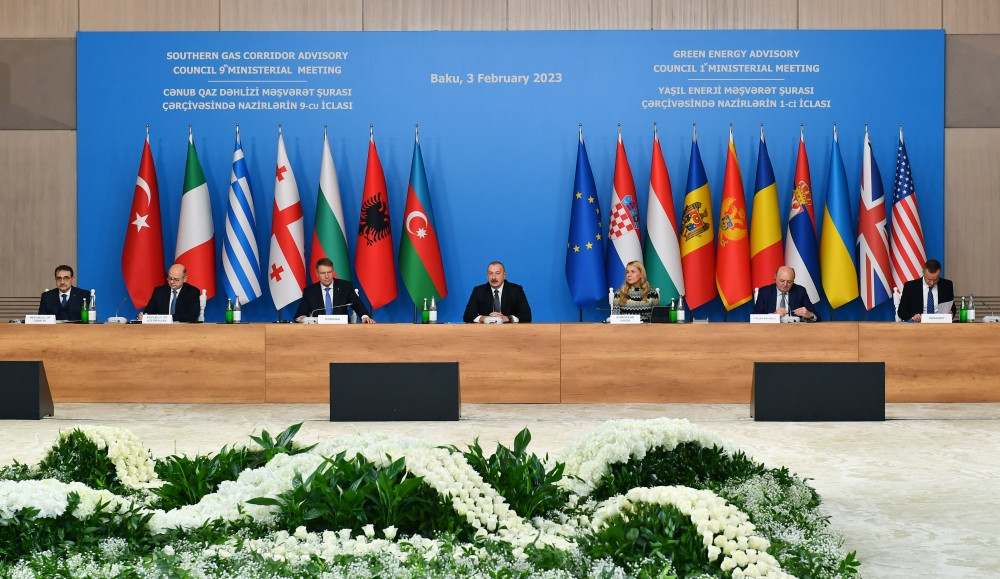 Bakıda Cənub Qaz Dəhlizi Məşvərət Şurası çərçivəsində nazirlərin 9-cu və Yaşıl Enerji Məşvərət Şurası çərçivəsində nazirlərin 1-ci iclaslarının açılışı olub<font color='red'> - YENİLƏNİB 5</font><font color=red> - FOTOLAR</font>