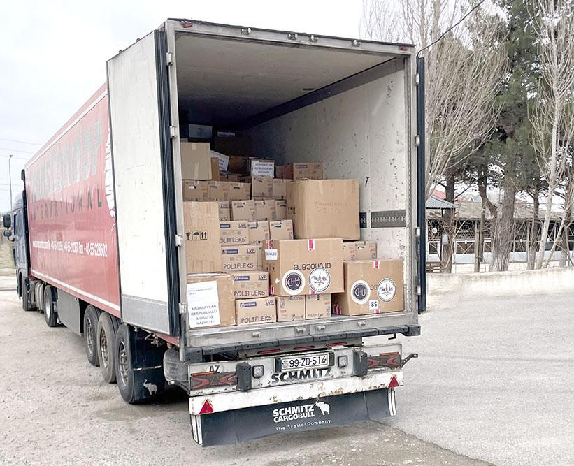 Müdafiə Nazirliyinin tibb ehtiyatından Türkiyəyə yardım göndərilib<font color=red> - FOTOLAR</font>