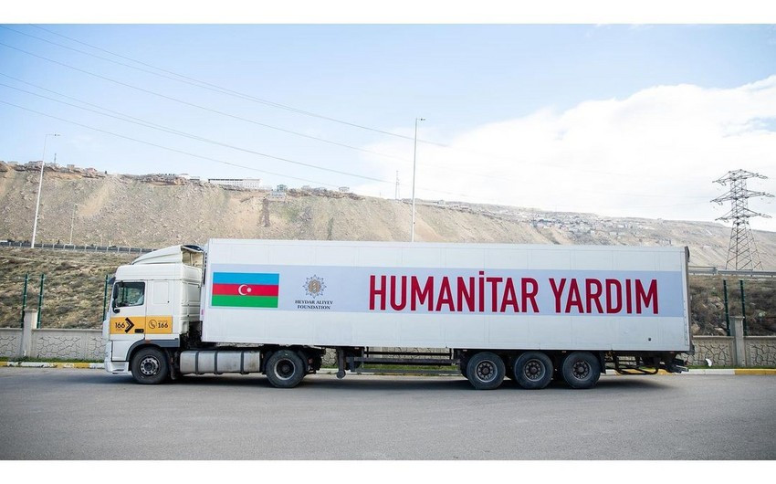 Mehriban Əliyeva Türkiyəyə yardımlarla bağlı paylaşım edib<font color=red> - FOTOLAR</font>