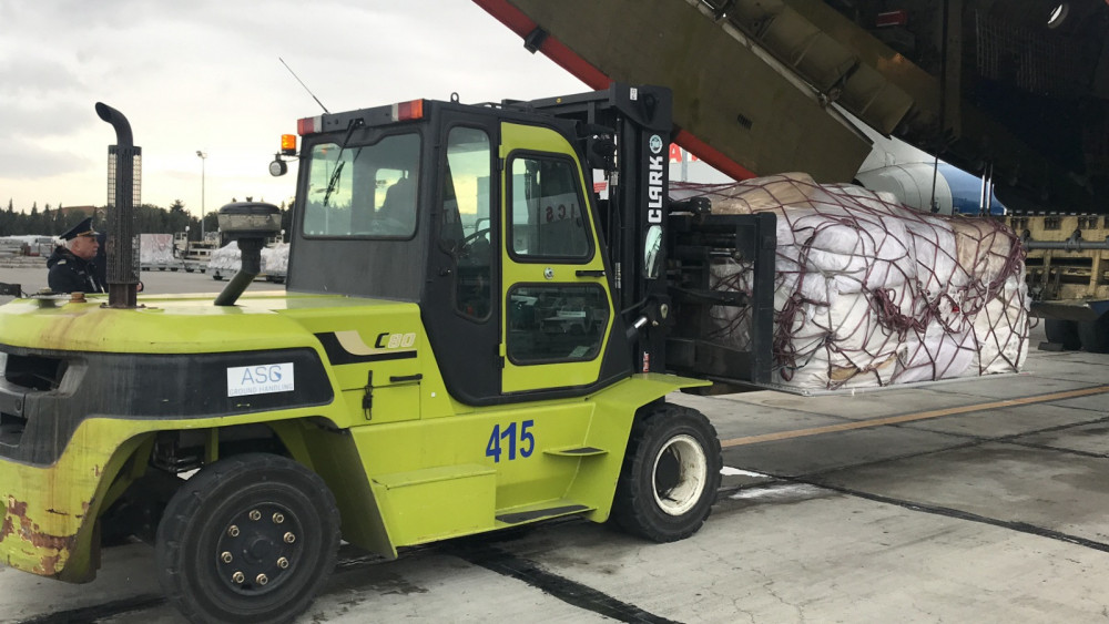 FHN növbəti humanitar yardımı Türkiyəyə yola salıb<font color=red> - FOTOLAR</font>