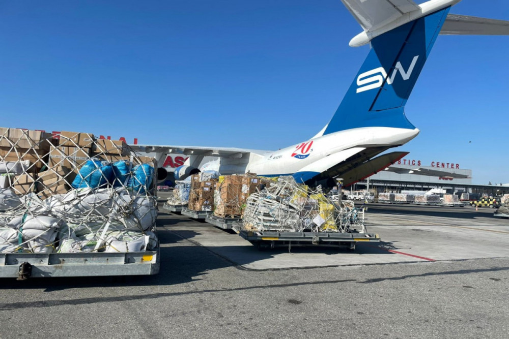 Azərbaycan Prezidentinin tapşırığına uyğun olaraq, FHN-in ikinci mobil səhra hospitalı Türkiyəyə yola salınıb<font color=red> - FOTOLAR</font>