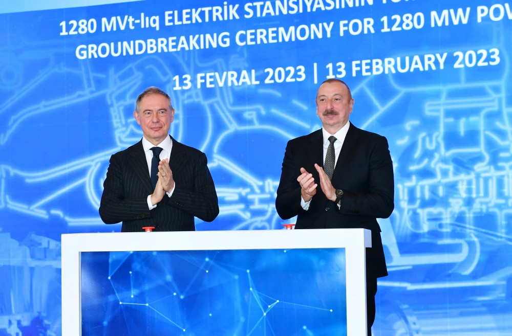  Prezident İlham Əliyev “Gülüstan” sarayında müstəqillik dövrünün 1280 MVt gücündə ən böyük İstilik Elektrik Stansiyasının təməlqoyma mərasimində iştirak edib<font color='red'> - YENİLƏNİB 3</font><font color=red> - FOTOLAR</font>