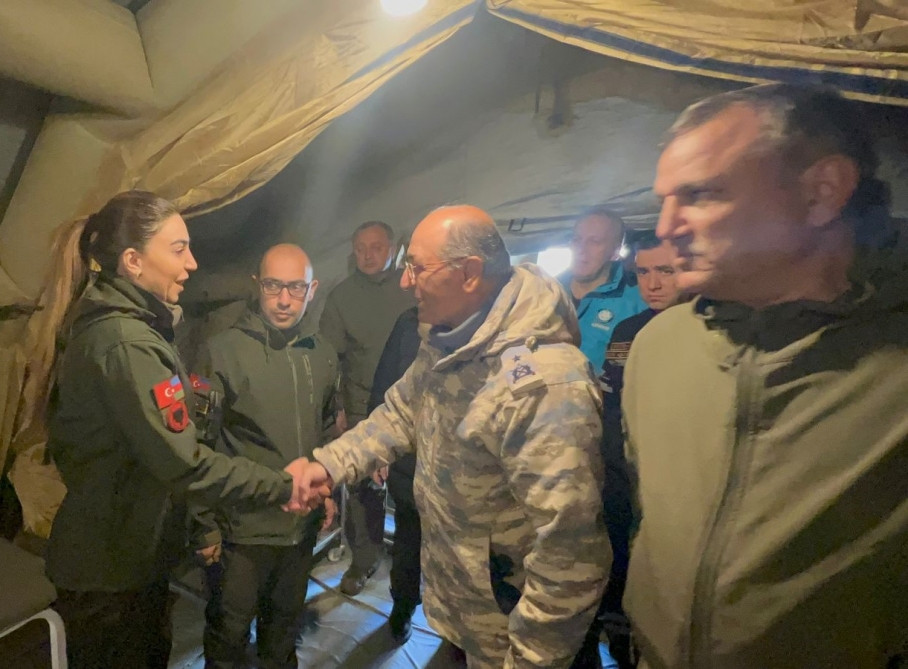 Türkiyənin Səhiyyə və Müdafiə nazirliklərinin nümayəndələri FHN-in mobil səhra hospitalında olublar<font color=red> - FOTOLAR</font>