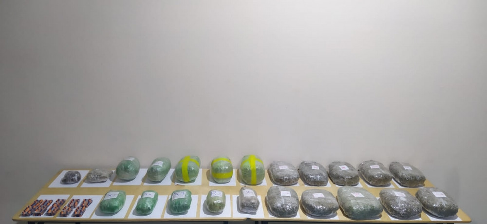 İrandan Azərbaycana 42 kiloqramdan çox narkotik vasitənin keçirilməsinin qarşısı alınıb<font color=red> - FOTOLAR</font>