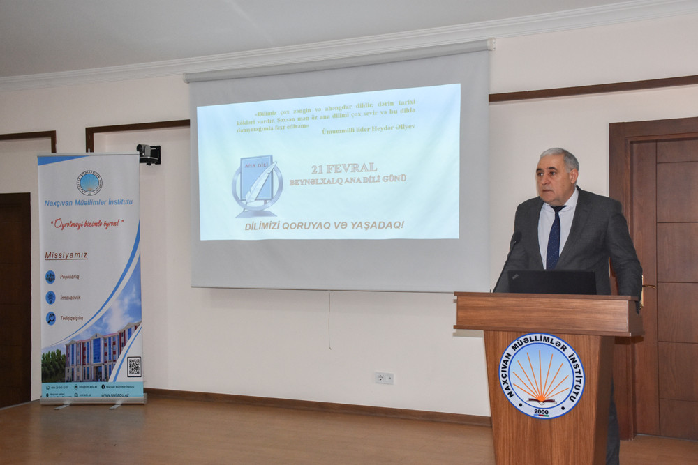 Naxçıvan Müəllimlər İnstitutunda Beynəlxalq Ana Dili Gününə həsr olunmuş konfrans keçirilib<font color=red> - FOTOLAR</font>