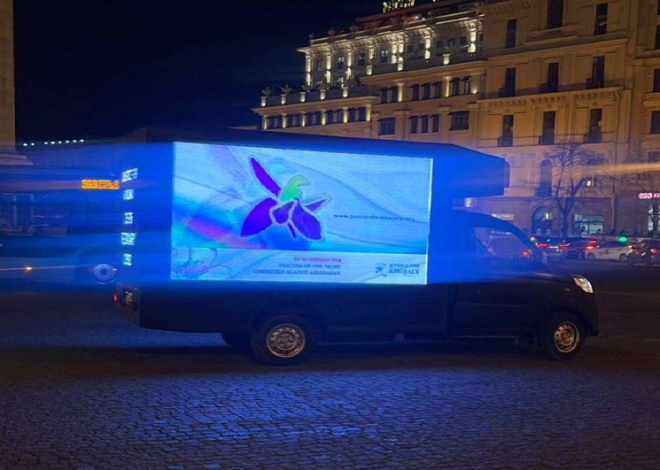 Tbilisidə Xocalı faciəsi ilə əlaqədar tanıtım aksiyası keçirilib<font color=red> - FOTOLAR</font>