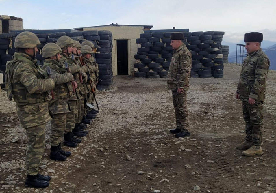 Azad edilmiş ərazilərdə xidmət edən hərbi qulluqçularla görüşlər keçirilib<font color=red> - FOTOLAR</font>