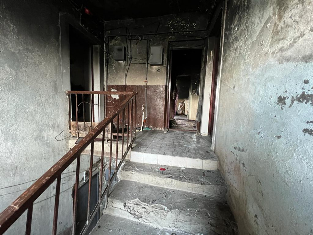 Şərurda yanğın olub<font color=red> - FOTOLAR</font>