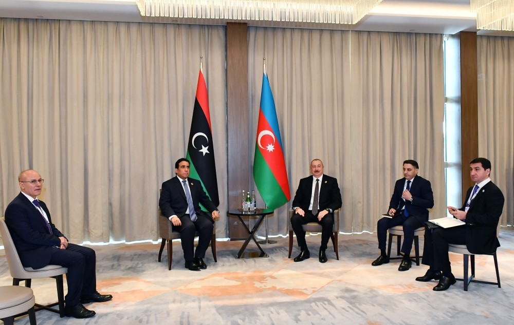 Azərbaycan Prezidenti İlham Əliyev Liviya Dövləti Prezident Şurasının sədri ilə görüşüb<font color='red'> - YENİLƏNİB</font><font color=red> - FOTOLAR</font>
