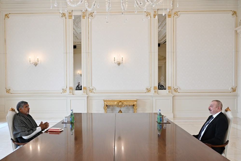Prezident İlham Əliyev Nobel sülh mükafatı laureatı Kailaş Satyartini qəbul edib<font color='red'> - YENİLƏNƏCƏK</font><font color=red> - FOTOLAR</font>