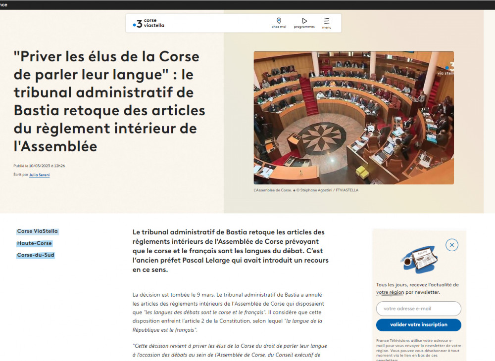 Korsika parlamentində yerli dilin qadağan edilməsi dünya mediasında böyük əks-səda doğurub<font color=red> - FOTOLAR</font>