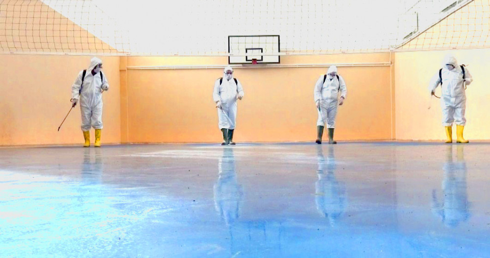 Babək rayon məktəbləri dezinfeksiya olunub<font color=red> - FOTOLAR</font>