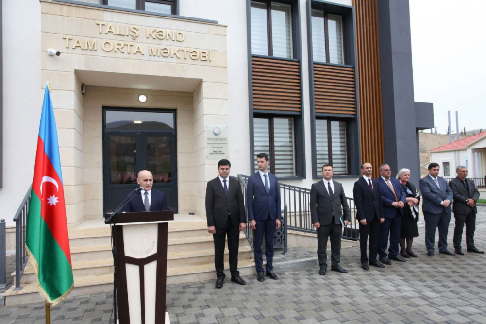 Talış kəndindəki tam orta məktəbdə ilk zəng çalınıb, uşaq bağçası fəaliyyətə başlayıb<font color=red> - FOTOLAR</font>