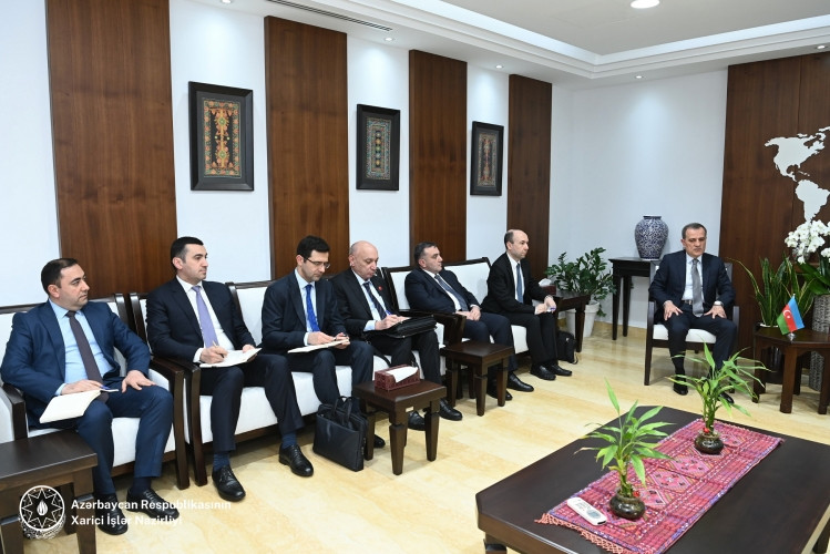 Azərbaycanın xarici işlər nazirinin Fələstin Dövlətinin Baş naziri ilə görüşü olub<font color=red> - FOTOLAR</font>