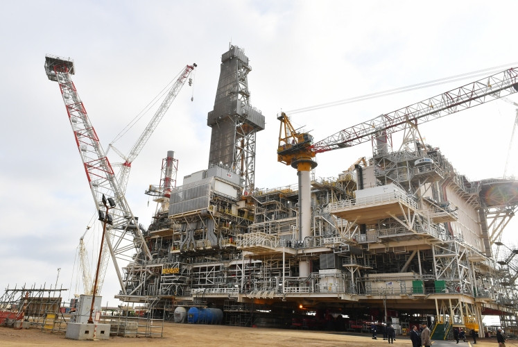 Prezident İlham Əliyev “Azəri-Mərkəzi-Şərqi” platformasının üst modullarının dənizə rəmzi yola salınması mərasimində iştirak edib<font color='red'> - YENİLƏNİB</font><font color=red> - FOTOLAR</font>