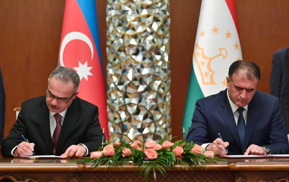 Azərbaycan-Tacikistan sənədləri imzalanıb<font color='red'> - YENİLƏNİB</font><font color=red> - FOTOLAR</font>