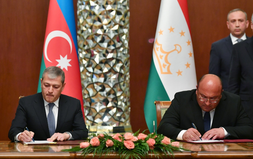 Azərbaycan-Tacikistan sənədləri imzalanıb<font color='red'> - YENİLƏNİB</font><font color=red> - FOTOLAR</font>