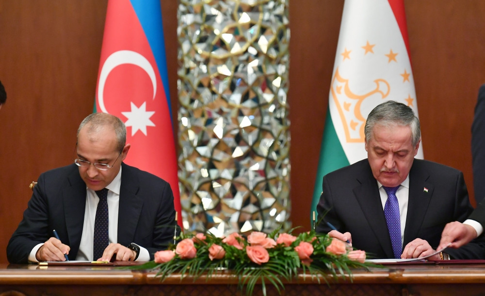 Azərbaycan-Tacikistan sənədləri imzalanıb<font color='red'> - YENİLƏNİB</font><font color=red> - FOTOLAR</font>