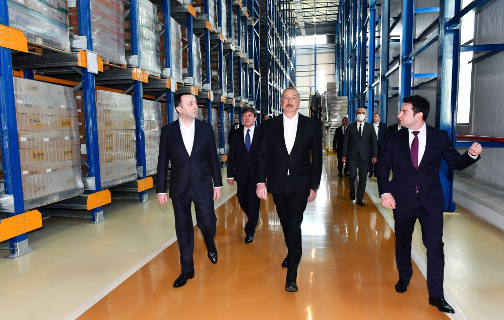 Prezident İlham Əliyev və Baş nazir İrakli Qaribaşvili Qəbələ Qida Şəhərciyində olublar<font color=red> - FOTOLAR</font>