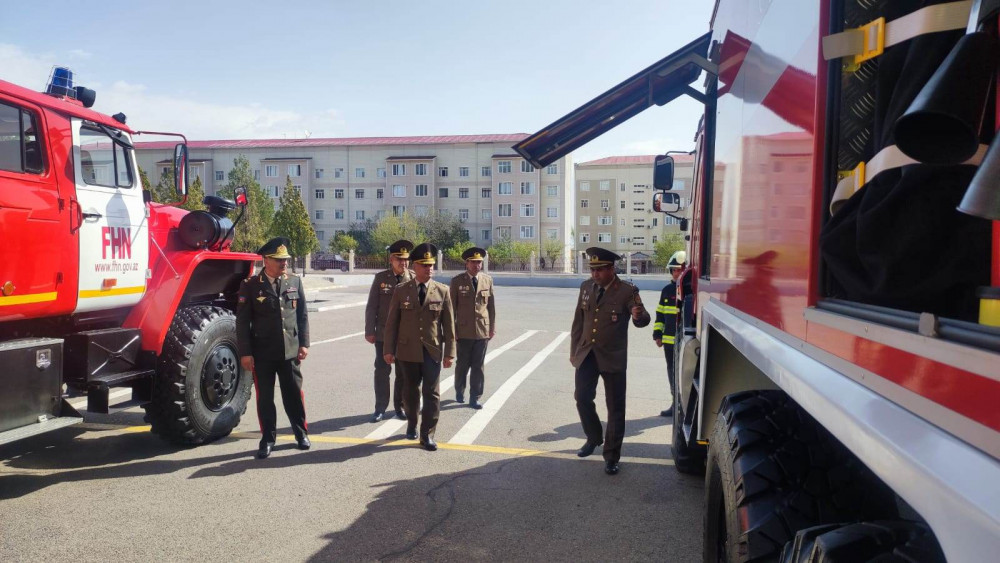 Naxçıvan FHN-ə 5 yeni müasir yanğınsöndürən avtomobili verilib<font color=red> - VİDEO</font>