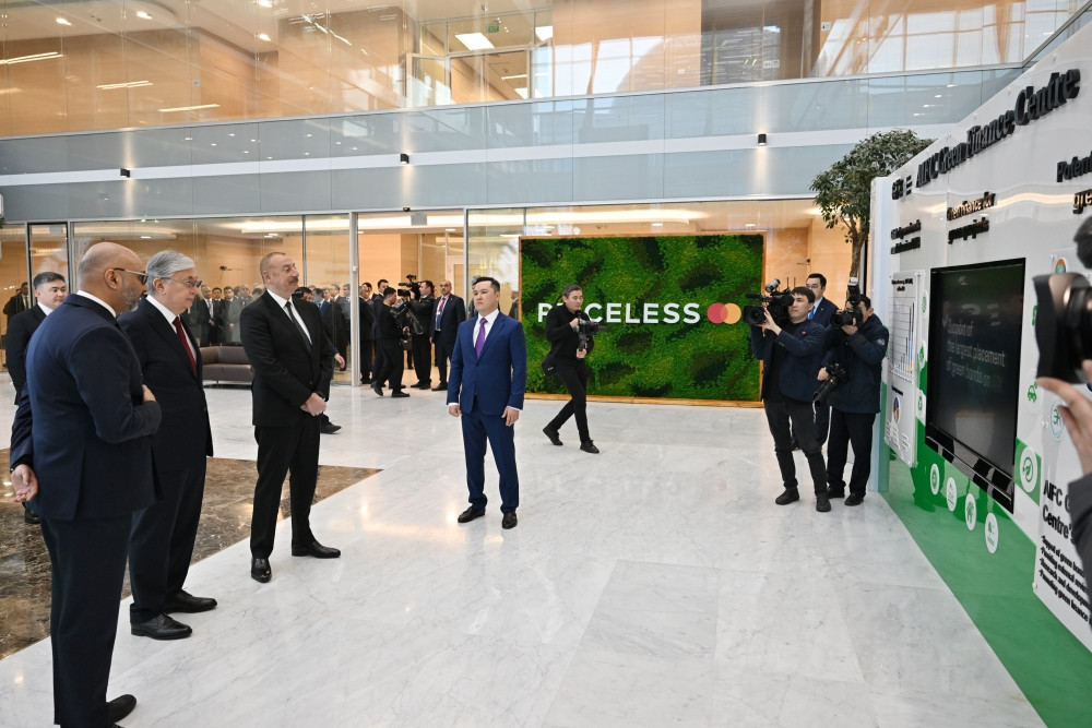 Azərbaycan və Qazaxıstan prezidentləri Astana Beynəlxalq Maliyyə Mərkəzində olublar<font color='red'> - YENİLƏNİB</font><font color=red> - FOTOLAR</font>