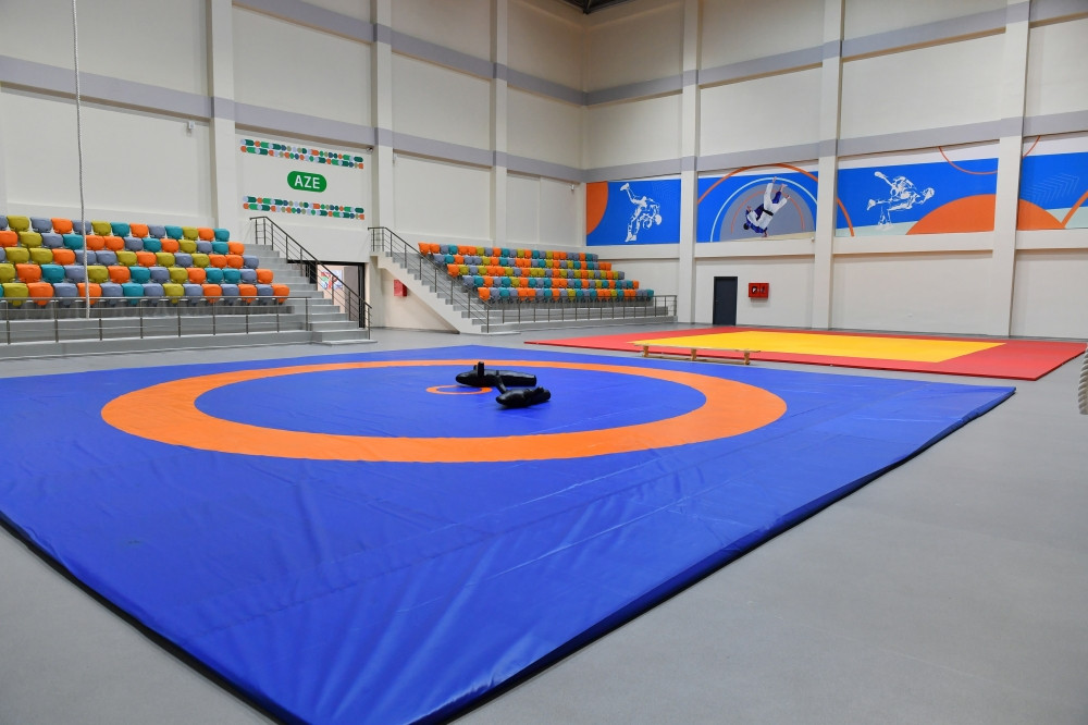 Prezident İlham Əliyev və birinci xanım Mehriban Əliyeva Neftçala Olimpiya İdman Kompleksinin açılışında iştirak ediblər<font color='red'> - YENİLƏNİB</font><font color=red> - FOTOLAR</font>