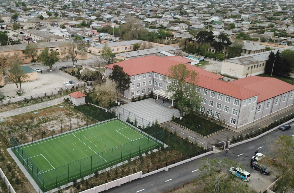 Prezident İlham Əliyev və birinci xanım Mehriban Əliyeva Neftçala rayonunda yeni inşa olunan məktəbin açılışında iştirak ediblər <font color='red'> - YENİLƏNİB</font><font color=red> - FOTOLAR</font>