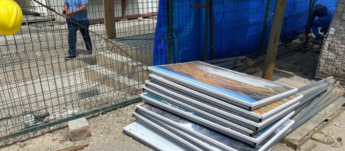 Laçın-Xankəndi yolunda ekofəalların quraşdırdığı çadırlar və plakatlar sökülür<font color=red> - FOTOLAR</font>