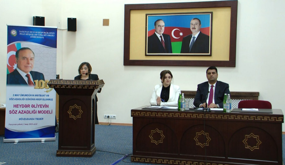 Naxçıvanda Beynəlxalq Mətbuat və Söz Azadlığı Günü qeyd edilib<font color=red> - FOTOLAR</font>