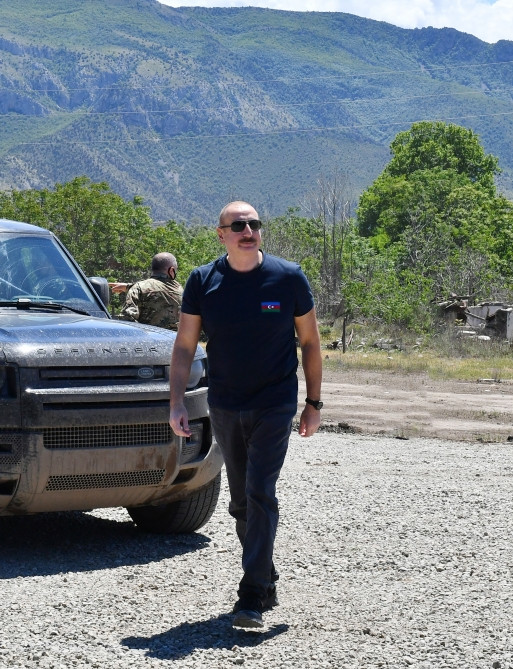 Prezident İlham Əliyev Zəngilan rayonuna səfər edib<font color=red> - FOTOLAR</font>