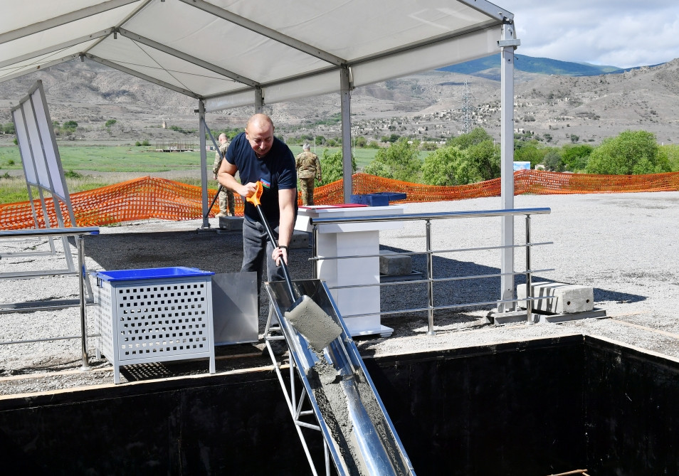 Qubadlı şəhərində 91 çarpayılıq Mərkəzi Xəstəxana binasının təməlinin qoyulması mərasimi keçirilib<font color=red> - FOTOLAR</font>