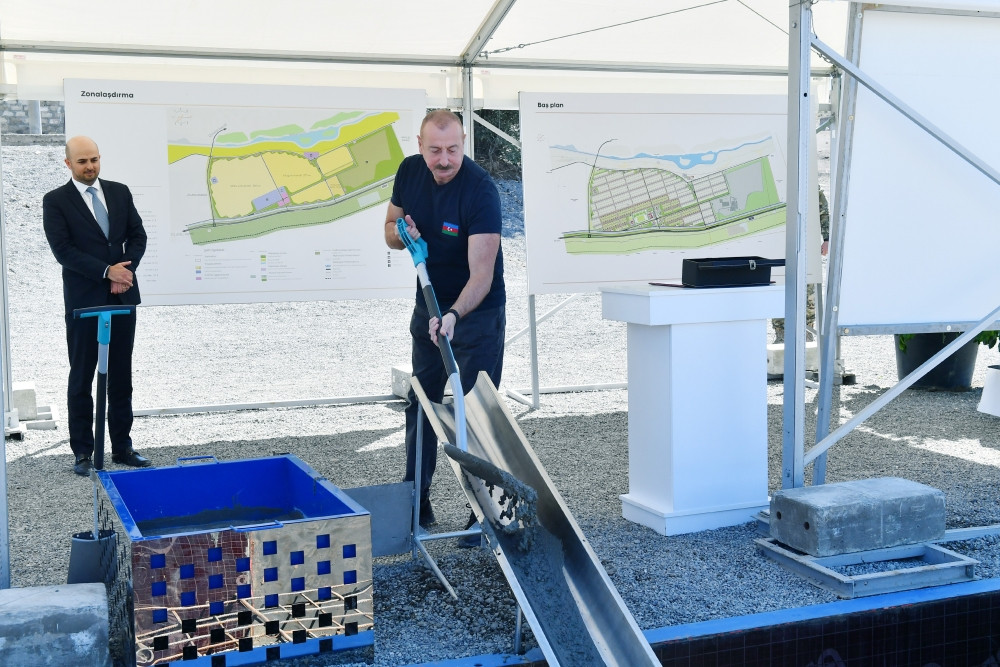 Qubadlı rayonunda təməli qoyulan növbəti kənd - Mahruzlu<font color=red> - FOTOLAR</font>