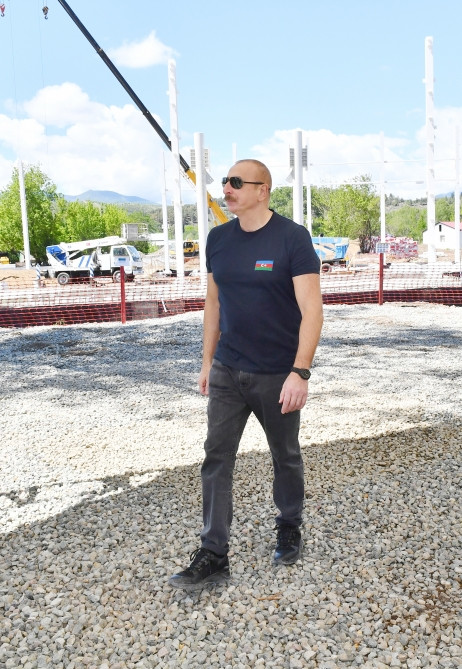 Prezident İlham Əliyev Zəngilan Konqres Mərkəzinin tikintisi ilə tanış olub<font color=red> - FOTOLAR</font>