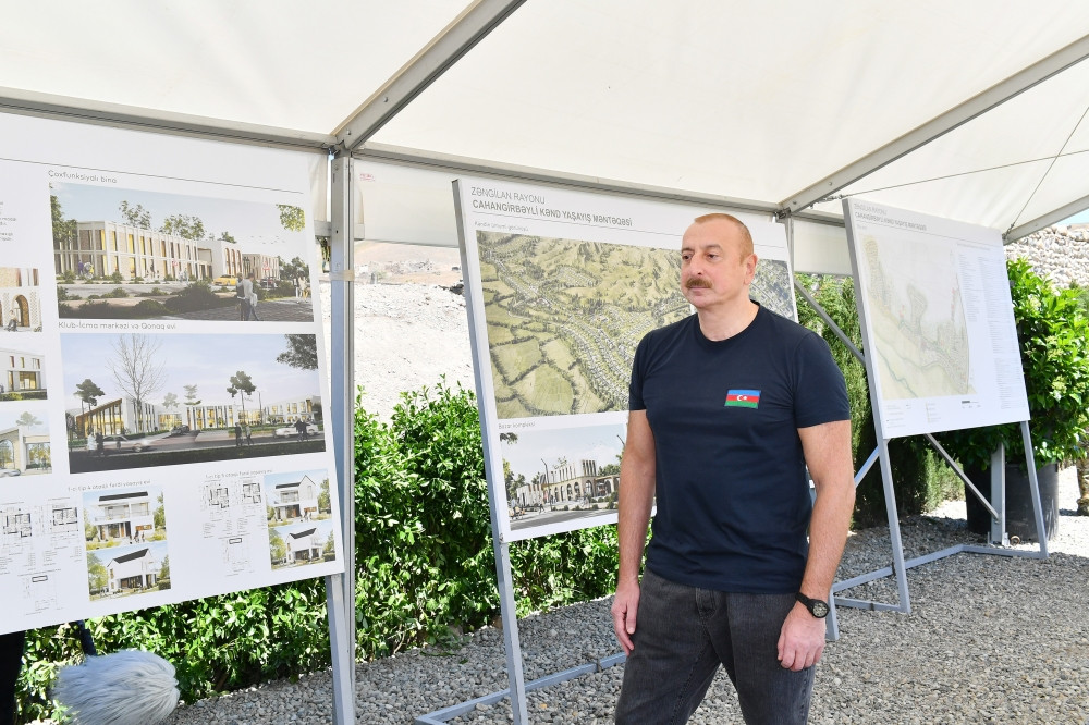 Zəngilanın Cahangirbəyli kəndində birinci mərhələdə 1200 nəfərin məskunlaşdırılması nəzərdə tutulur<font color=red> - FOTOLAR</font>
