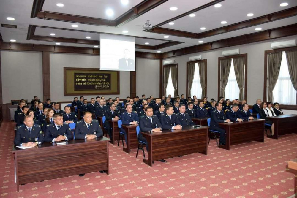 Naxçıvan Baş Gömrük İdarəsində Heydər Əliyevin 100 illiyi münasibətilə tədbir keçirilib<font color=red> - FOTOLAR</font>