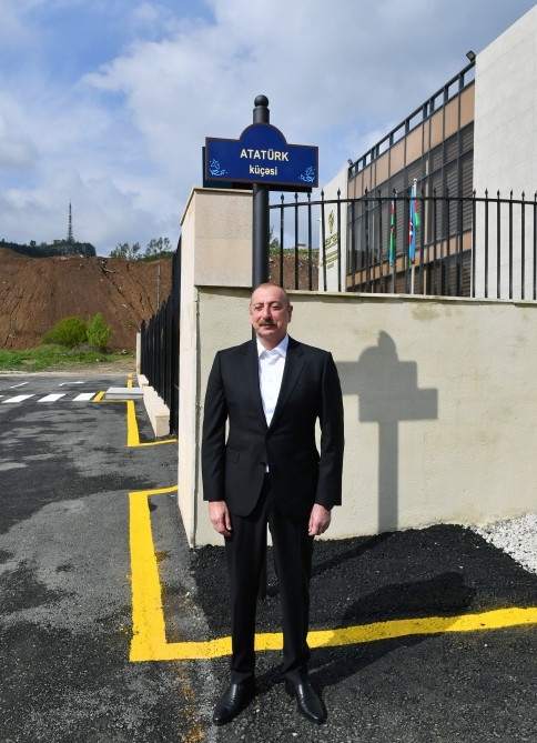 Şuşada Atatürk küçəsinin lövhəsinin açılışı olub<font color=red> - FOTOLAR</font>